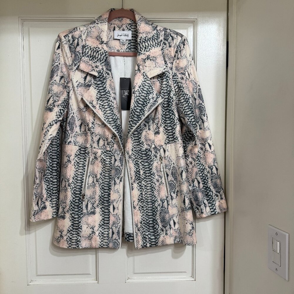 SALE New with Tags Joseph Ribkoff Jacket Grey, Pink & White sz M